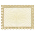 Gold Custom Printed Certificate - 8-1/2" x 11"